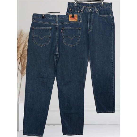 Levi’s 550 Relaxed Fit Tall Men’s W36 L36 Blue Denim Jeans - Picture 1 of 10